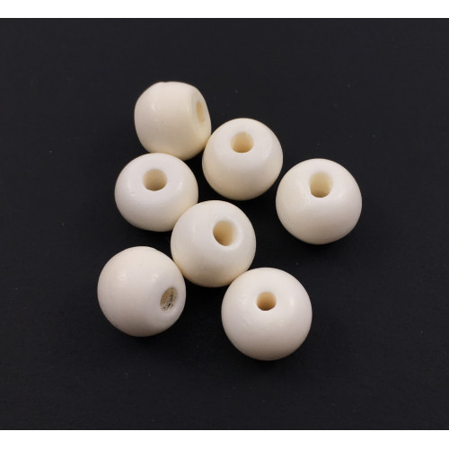 Ivory 10x12mm round bone beads*